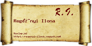 Regényi Ilona névjegykártya